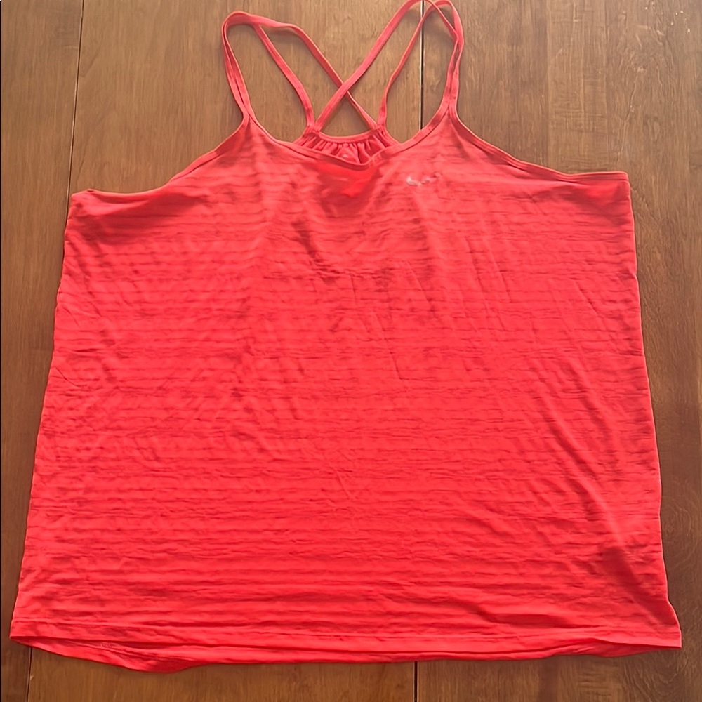 Nike Women's Bright Coral/Pink Running Top.
